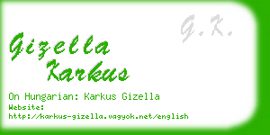 gizella karkus business card